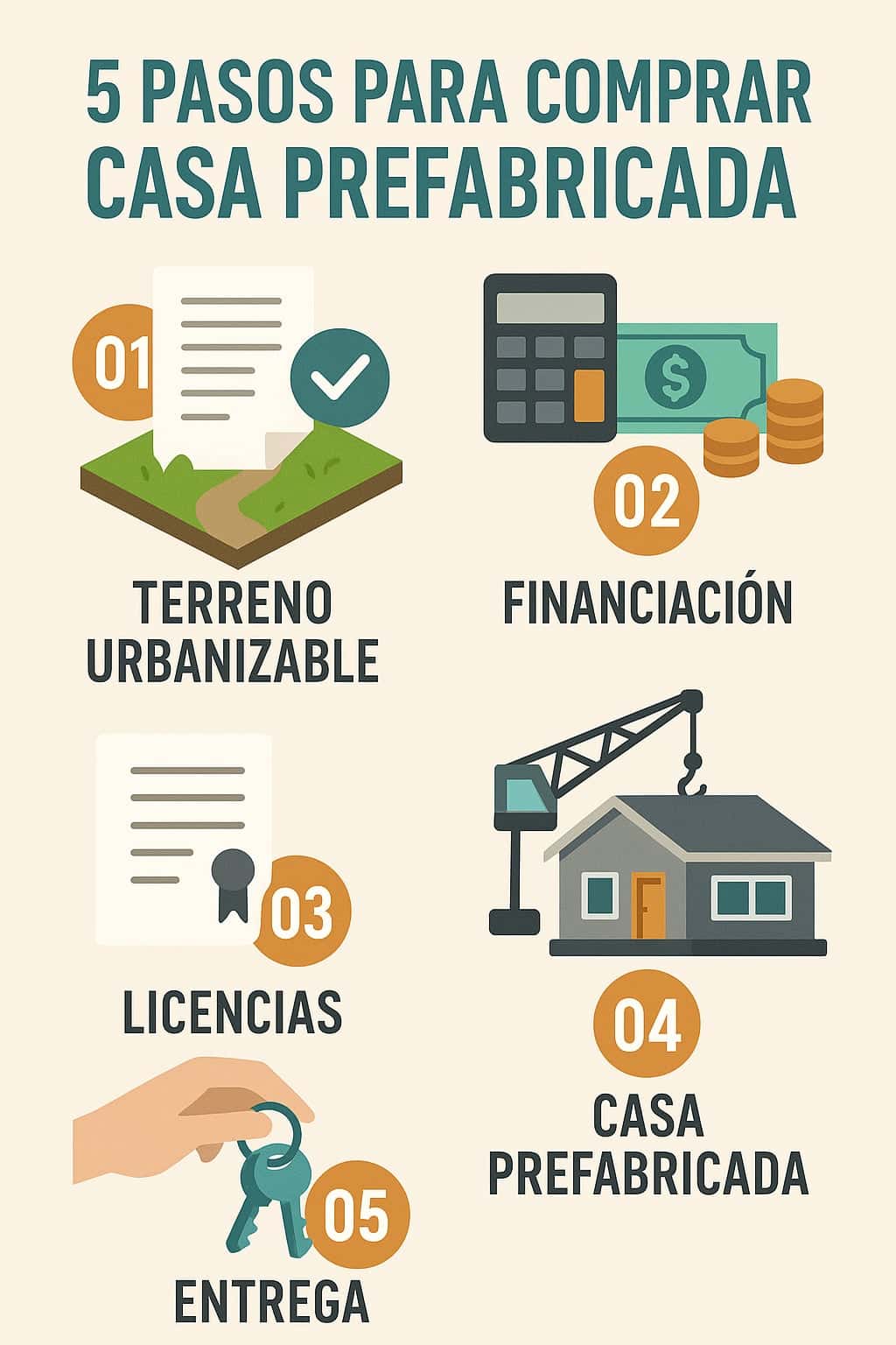 Cinco pasos para comprar casa prefabricada.